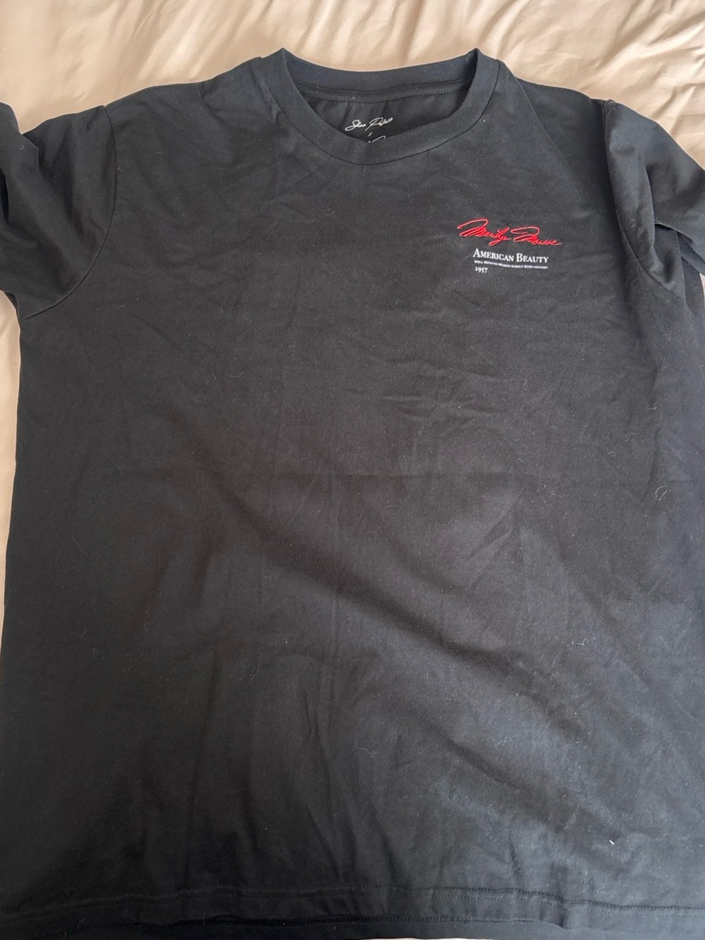 Men's Black Graphic Tee - Small Chest Logo